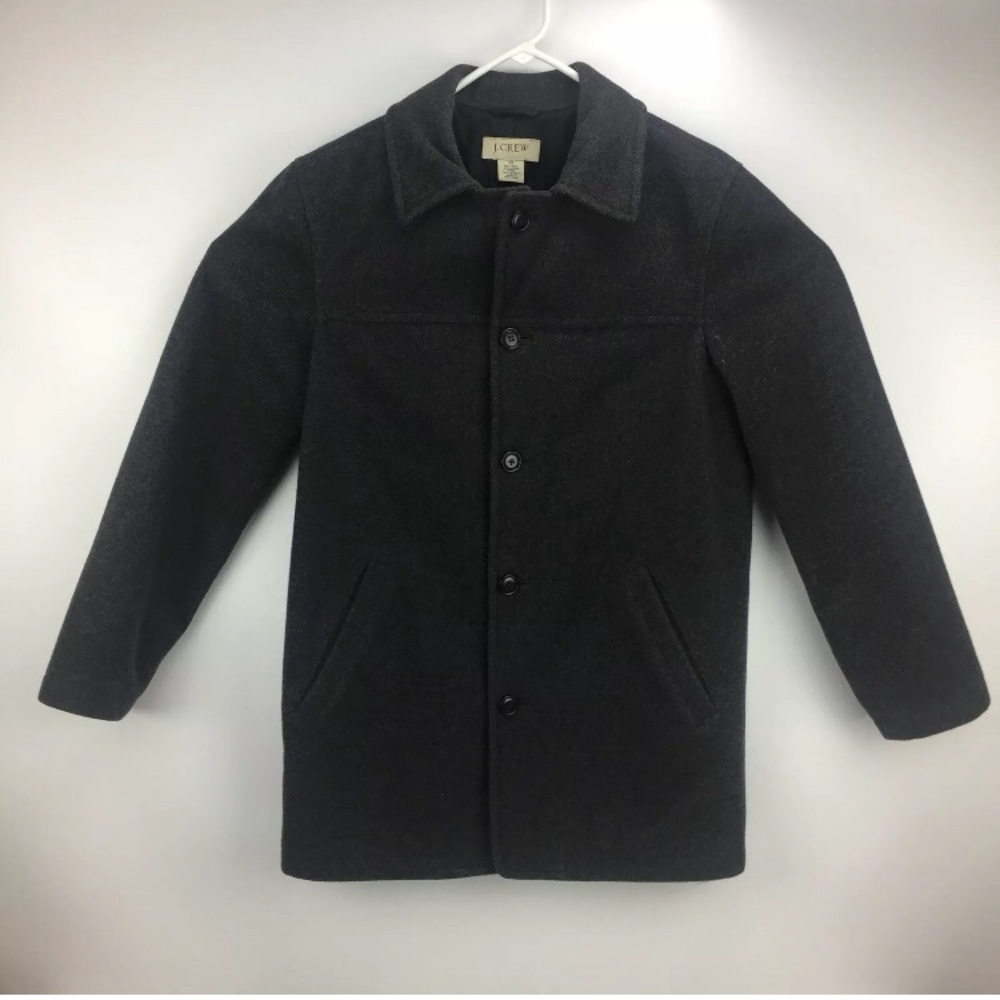 J.Crew Men’s Dock Wool Peacoat Jacket Grey Size XS